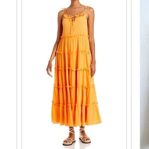 Charlie Holiday Orange Maxi Dress